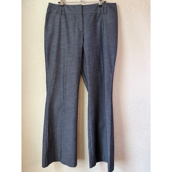 LOFT Pants - Ann Taylor LOFT Julie Gray Dress Pants Size 10 Flare Leg Career